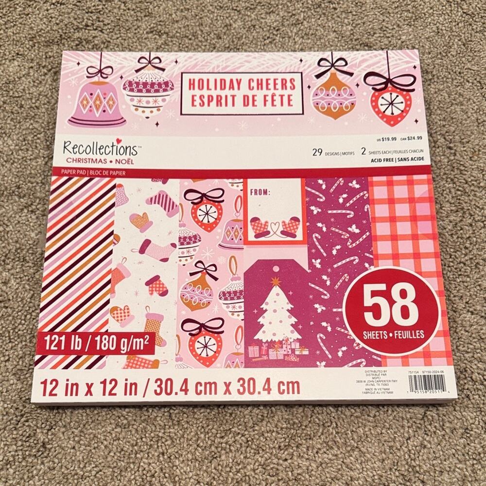 Recollections Holiday Cheers Paper Pad